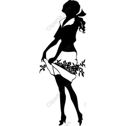 a Lady with Floral Elements