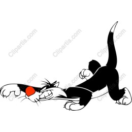 Playful Cartoon Cat