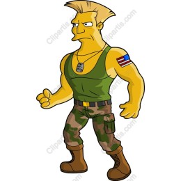 Muscular Military Character