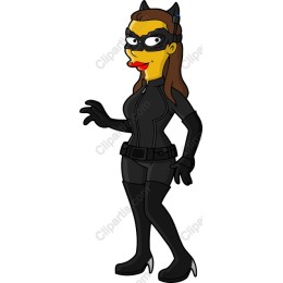 Sleek Animated Character in Black Costume