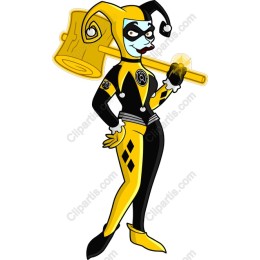 Whimsical Yellow and Black Cartoon Character