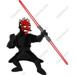 Fierce Red Lightsaber Character