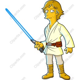 Cartoon Space Hero with Lightsaber