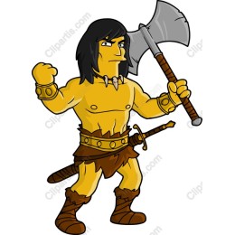 Fierce Warrior with Axe