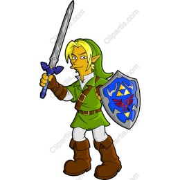 Heroic Character with Sword and Shield
