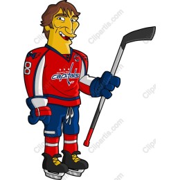 Cartoon Hockey Player - Washington Capitals