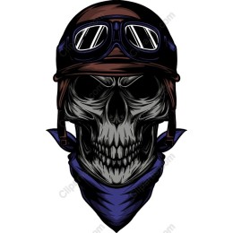 Vintage Aviator Skull