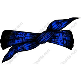 Blue Patterned Scarf