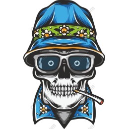 Funky Skeleton in Bucket Hat
