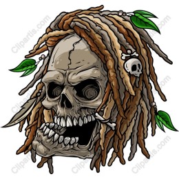 Dreadlocked Skull