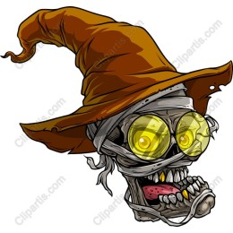 Creepy Wizard Skull