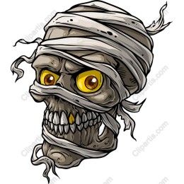 Mummy Skull - Haunting Halloween Graphic