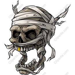 Menacing Wrapped Skull