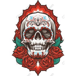 Decorative Skull with Roses