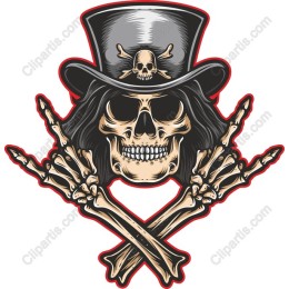 Skull and Crossbones Top Hat