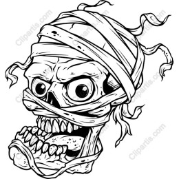 Cartoon Wrapped Skull