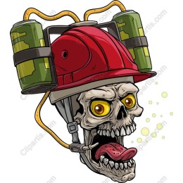 Skull with Helmet