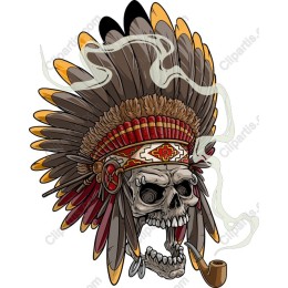 Native American Skull Headdress
