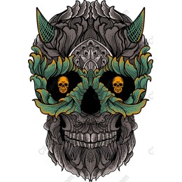 Intricate Floral Skull