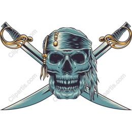 Pirate Skull and Cross Swords