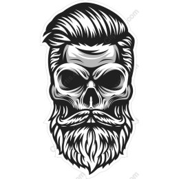Stylish Skull with Pompadour