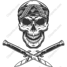 Pirate Skull and Knives