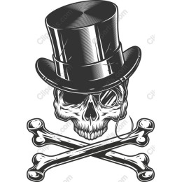 Dapper Skull with Top Hat