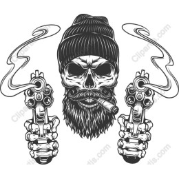 Rebellious Skull and Guns