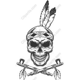 Cultural Skull and Flutes