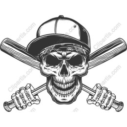 Rebellious Skull with Bats