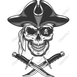 Pirate Skull with Cross Swords
