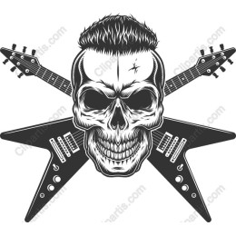 Rock Skull and Guitars work