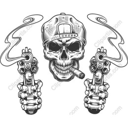 Edgy Skull and Dual Guns
