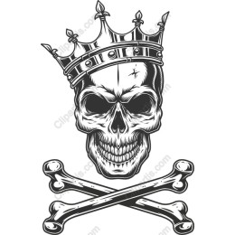 Crowned Skull and Crossbones
