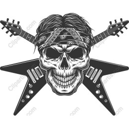 Skull and Guitars Rock