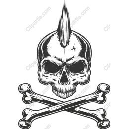 Punk Skull and Crossbones