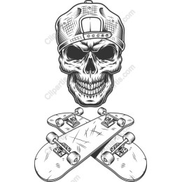 Skull and Skateboard