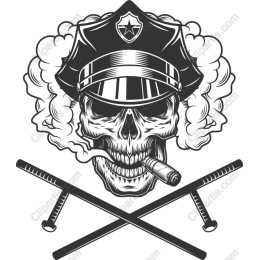 Edgy Police Skull