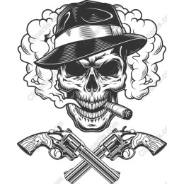 Vintage Gangster Skull