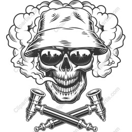 Rebel Skull with Bucket Hat
