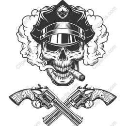 Rebellious Police Skull