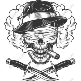 Vintage Gangster Skull