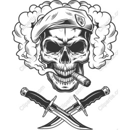 Rebellious Skull with Crossed Daggers