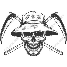 Scary Skull and Scythes