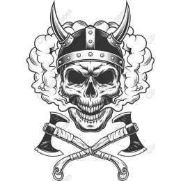 Viking Skull and Axes