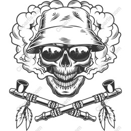 Urban Skull with Bucket Hat