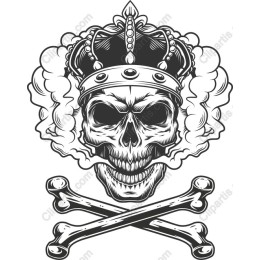 Crowned Skull with Crossbones