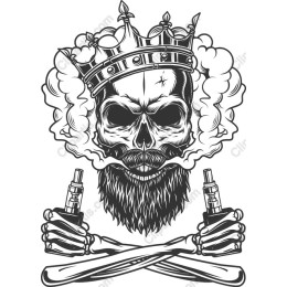 Crowned Skull with Crossed Bones