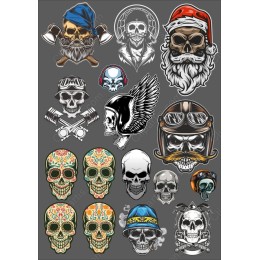 Skull Clipart Set - 12 Unique