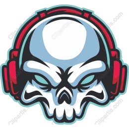 Skull with Headphones
